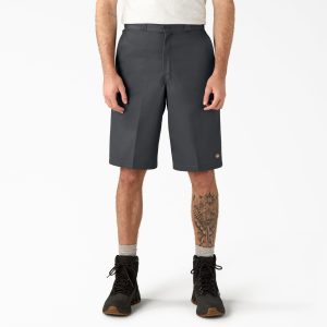 Loose Fit Flat Front Work Shorts. 13