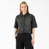 Women's Cropped Denim Work Shirt