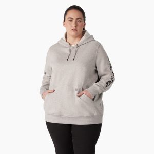 Women's Plus Water Repellent Sleeve Logo Hoodie